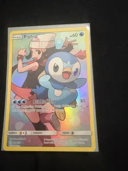Pokemon TCG Piplup Holo Secret Rare Card Cosmic Eclipse 239/236 - Image 1