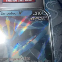 Pokemon TCG V Strikers EMPOLEON V Tin 5 Booster Card Packs Factory Sealed NEW 820650809552 - Image 3