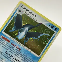 Lumineon 11/123 Mysterious Treasures Rare Holo Pokemon Card HP - Image 2
