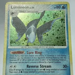 Lumineon 11/123 Mysterious Treasures Rare Holo Pokemon Card HP - Image 4