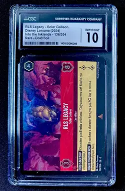CGC 10 RLS Legacy FOIL Disney Lorcana Into The Inklands #136 Graded Card 2024 - Image 1