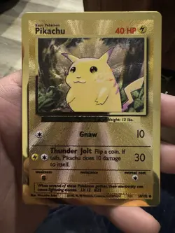Pokemon TCG Celebrations Pikachu Gold Metal Card 58/102 NM Condition - Image 1