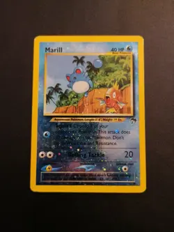 Pokemon Southern Islands Set Promo MARILL 11/18 Reverse Holo WOTC Trading Card - Image 1