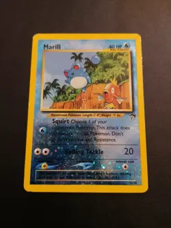 Pokemon Southern Islands Set Promo MARILL 11/18 Reverse Holo WOTC Trading Card - Image 2