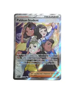 Paldean Student 231/091 Full Art Ultra Rare Trainer Paldean Fates Pokemon Card - Image 1