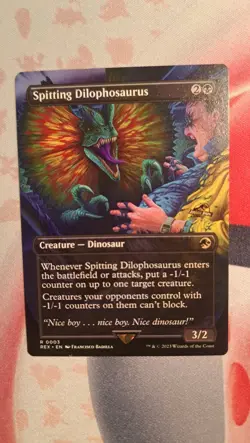Spitting Dilophosaurus (Borderless) Universes Beyond - Image 1
