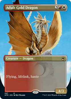Adult Gold Dragon (Borderless) Adventures in the Forgotten Realms NM ABUGames - Image 1