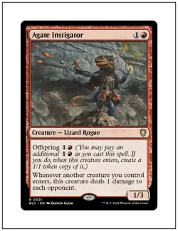 1x Agate Instigator, Bloomburrow Commander, Magic the Gathering MTG NM - Image 1