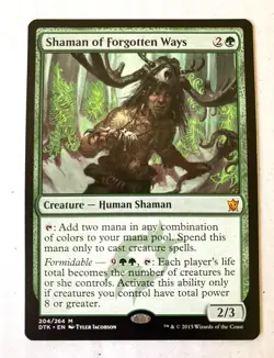 MTG Shaman of the Forgotten Ways Dragons of Tarkir 204/264 Reg Mythic Near Mint - Image 1