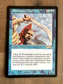 MTG Dominating Licid Exodus LP Blue Rare MAGIC THE GATHERING - Image 1