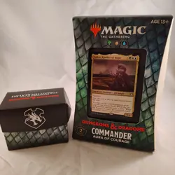 Magic The Gathering Dungeons and Dragons Commander Deck Aura of Courage *OPENED* - Image 2
