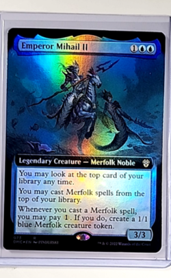 MTG Magic The Gathering Dominaria Commander Extended Art Foil Emperor Mihail II - Image 1