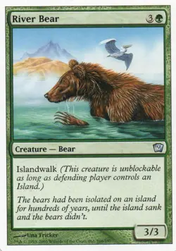 MTG: Ninth Edition: River Bear: Lightly Played Condition - Image 1