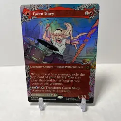 Gwen Stacy (0209 Borderless)Marvel's Spider-Man Foil NM MTG - Image 1
