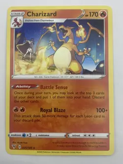 Pokemon TCG Charizard 025/185 Vivid Voltage Regular Rare NM - Image 1