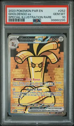 2023 POKEMON PAR EN-PARADOX RIFT SPECIAL ILLUSTRATION RARE GHOLDENGO EX PSA 10 - Image 1