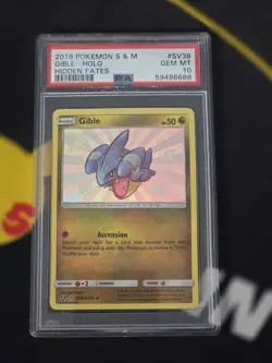 2019 Pokemon Sun & Moon Hidden Fates Shiny Gible #SV38 PSA 10 GEM MINT F1 - Image 1