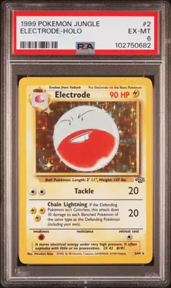1999 POKEMON JUNGLE #2 ELECTRODE-HOLO PSA 6 - Image 1