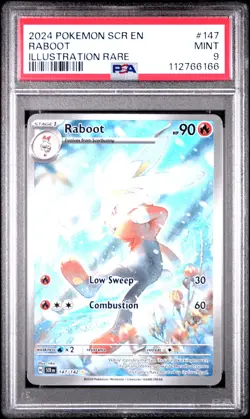 2024 POKEMON SCR EN-STELLAR CROWN ILLUSTRATION RARE #147 RABOOT PSA 9 - Image 1
