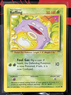 Koffing - Pokemon TCG - Base Set - 51/102 - COMMON ~ NM - Image 2