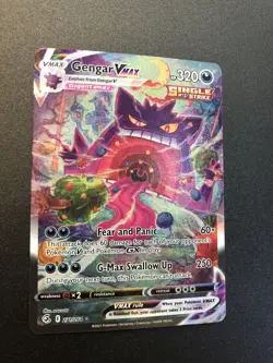 Pokemon 2021 Fusion Strike Gengar VMAX 271/264 Alt Art Secret Rare Holo - Image 1