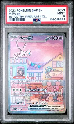 2023 POKEMON SVP EN-SV BLACK STAR PROMO 151 ULTRA-PREM COLL #053 MEW EX PSA 9 - Image 1