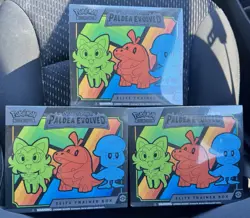 Pokemon TCG Paldea Evolved ETB Set Of 3 SEALED - Image 1