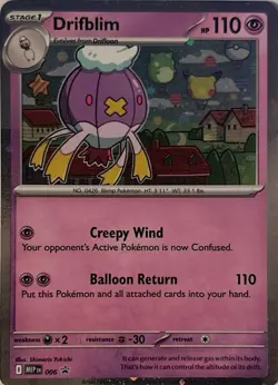 Pokemon TCG Drifblim #006 Mega Evolutions Black Star Promo - Image 2