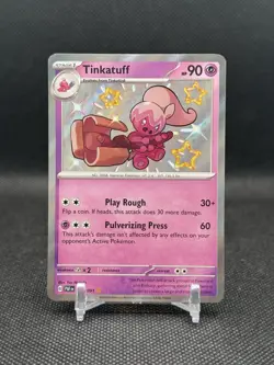 Tinkatuff 166/091 Shiny Rare Pokemon TCG SV: Paldean Fates - Image 1