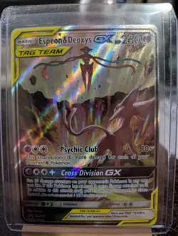 Pokemon Espeon & Deoxys GX SM240 Tag Team Black Star Promo Sun And Moon NM - Image 1