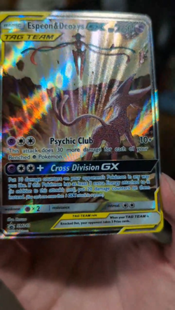 Pokemon Espeon & Deoxys GX SM240 Tag Team Black Star Promo Sun And Moon NM - Image 2