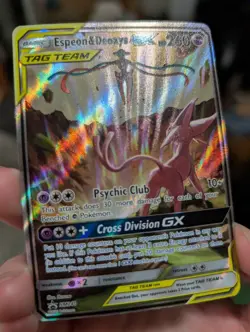 Pokemon Espeon & Deoxys GX SM240 Tag Team Black Star Promo Sun And Moon NM - Image 3