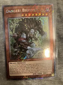 Danger! Bigfoot! 1st Edition Platinum Secret Rare RA03-EN019 Yu-Gi-Oh! - Image 1
