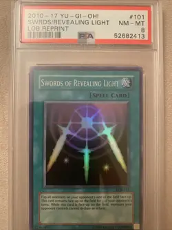 Swords of Revealing Light LOB-101 PSA 8 NM-Mint Legend Of Blue Eyes White Dragon - Image 1