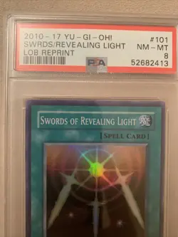 Swords of Revealing Light LOB-101 PSA 8 NM-Mint Legend Of Blue Eyes White Dragon - Image 2