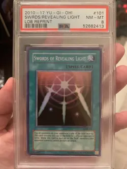 Swords of Revealing Light LOB-101 PSA 8 NM-Mint Legend Of Blue Eyes White Dragon - Image 5