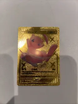 Pokemon Mew V 069/189 Full Art Gold Foil Fan Art Textured Collector Card - Image 1