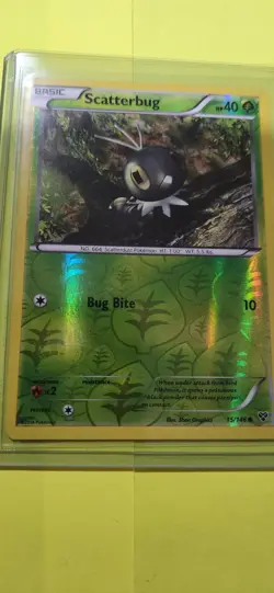 Pokemon TCG Scatterbug XY Base Set 15/146 Reverse Holo Common Card NM - Image 1