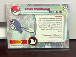 POLIWAG - GREEN Logo - NON-HOLO - SERIES 1 - TOPPS Pokemon Card - Image 2