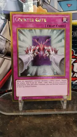 COUNTER GATE Gold Border YU-GI-OH 1st Edition Foil Trading Card MVP1-ENG10 - Image 1