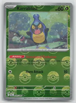 Pokemon Card Karrablast (Poke Ball Pattern) Common SV: Black Bolt 009/086 NM - Image 1