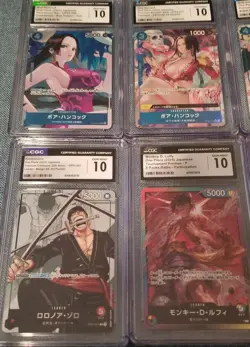 ONE PIECE CARD GAME CGC 10 GEM MINT LOT OF 13!! NAMI BOA LUFFY ZORO MANGA GRADED - Image 5