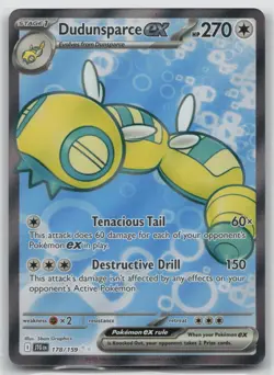 Pokemon Card Dudunsparce ex Ultra Rare SV09: Journey Together 178/159 NM - Image 1