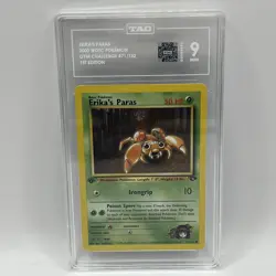 Pokemon Card - Gym Challenge 71/132 - ERIKA'S PARAS 1st Edition Mint 9 TAG S407 - Image 1