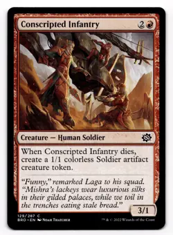 Conscripted Infantry (129) The Brothers' War BRO MTG Magic The Gathering - Image 1