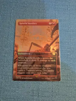 MTG LOTR Spiteful Banditry 💥FOIL EXTENDED ART💥 #439 Lord of the Rings Magic - Image 1