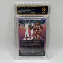 Vanille, Cheerful l'Cie - Borderless Foil MTG Final Fantasy FFXIII Graded 9 - Image 1
