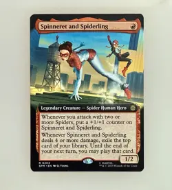 MTG: Spinneret and Spiderling (Extended Art) Marvel's Spider-Man Regular NM - Image 1