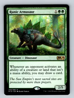 LP Runic Armasaur, MTG, Lost Caverns of Ixalan, Magic the Gathering, 256 - Image 1
