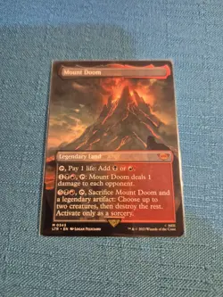 MTG LOTR Mount Doom EXTENDED ART #343 Lord of the Rings Magic the Gathering - Image 1